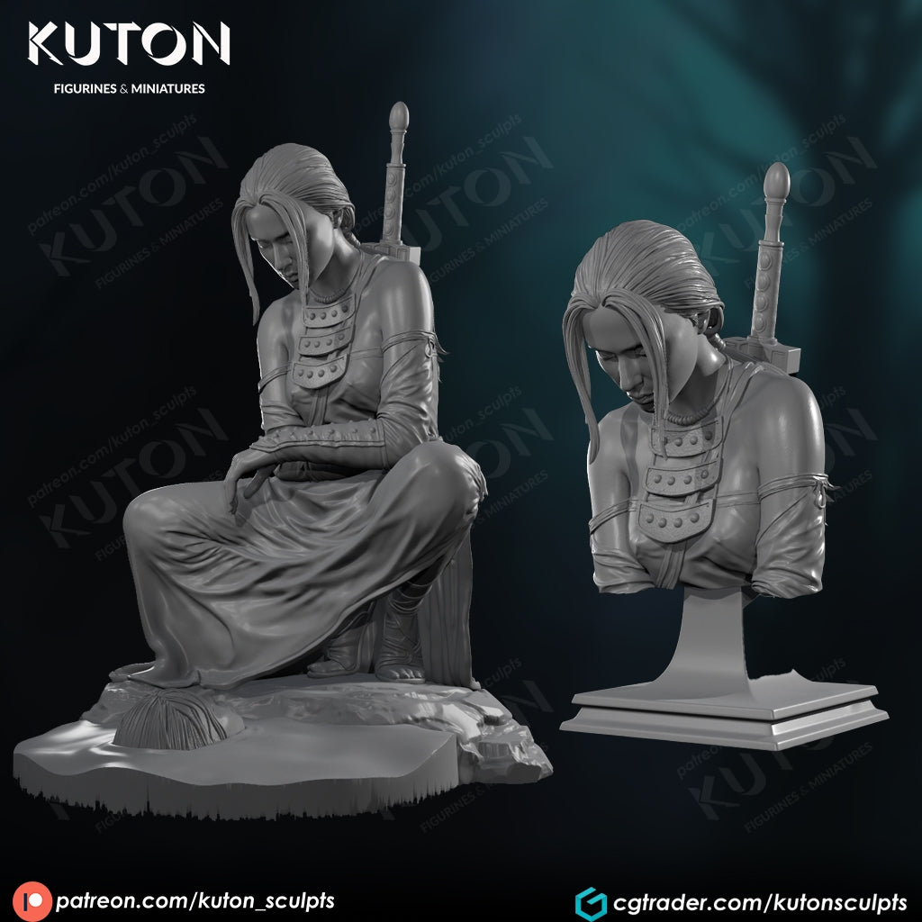 Luis Royo 3d printed Resin Figure Model Kit miniatures scale models Fun Art by KUTON Collectibles