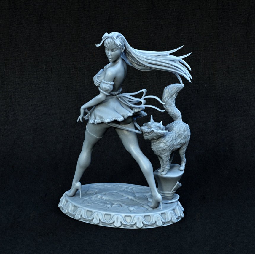 Sexy 3d Printed Miniature : Alice Adult Resin Nsfw   Sfw Version 