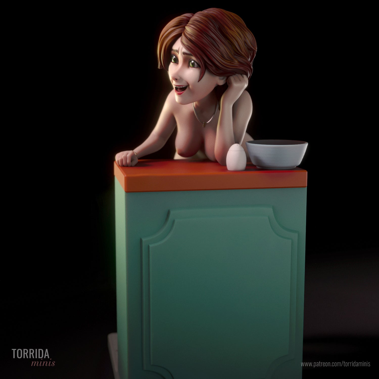 Aunt Cass NSFW 3d Printed miniature FanArt by Torrida