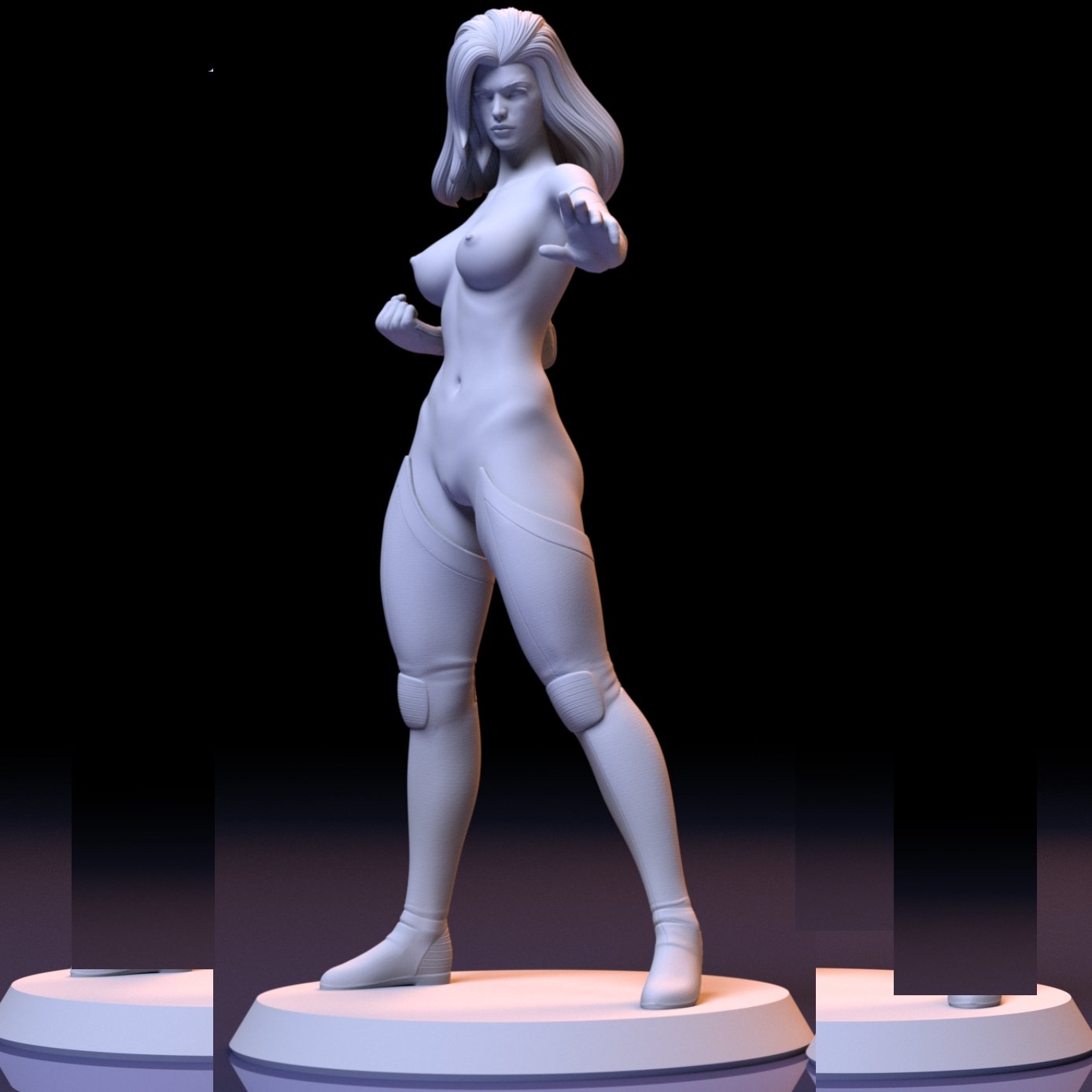 NSFW Resin Miniature Carol Danvers NSFW 3D Printed Figurine Fanart  Unpainted Miniature