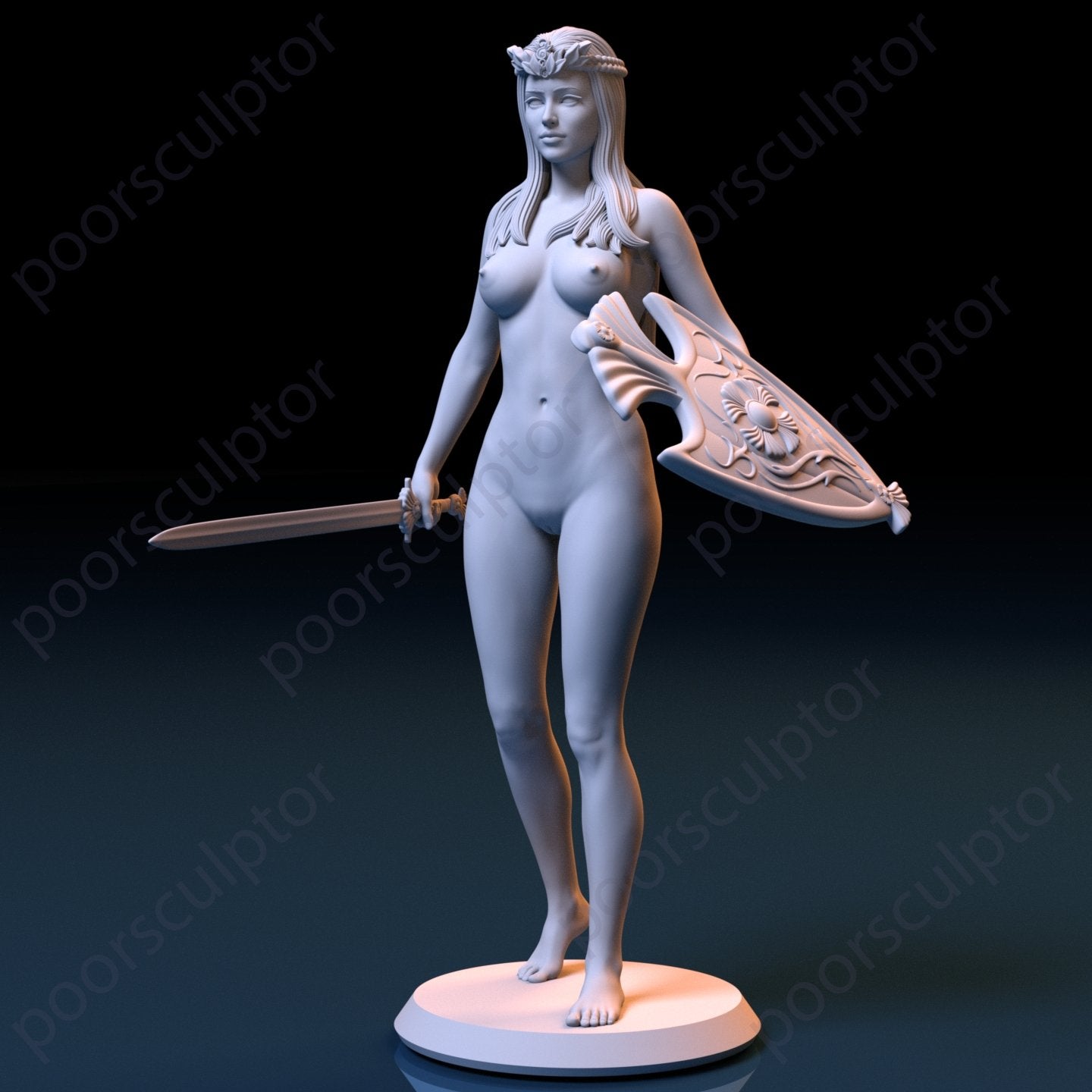 NSFW Resin Miniature HERA Greek Goddess NSFW 3D Printed Figurine Fanart  Unpainted Miniature