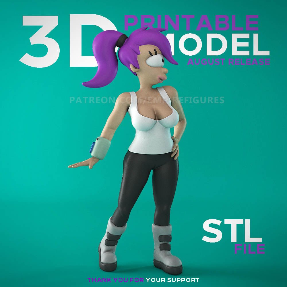 Leela 3d Printed Resin Figure Collectable Fun Art Unpainted by EmpireFigures