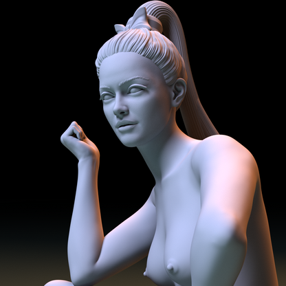 The Girl in the Forest NSFW 3D Printed Miniature Fanart Unpainted