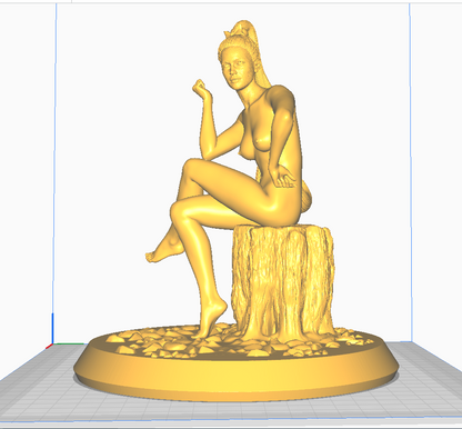 The Girl in the Forest NSFW 3D Printed Miniature Fanart Unpainted