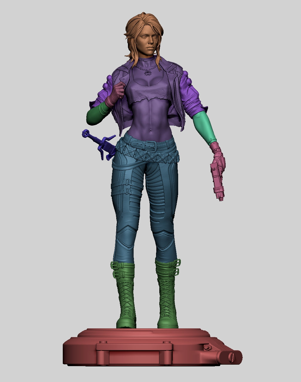Cyberpunk Ciri Figura de estátua em miniatura impressa em 3D SFW NSFW
