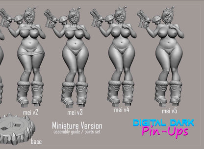 Adult Resin model kit MEI FunArt by Digital Dark Pin-Ups Statues & Figurines