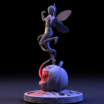Pumpkin and Fairy Halloween | 3D Printed | Funart | Unpainted | NSFW | Figurine