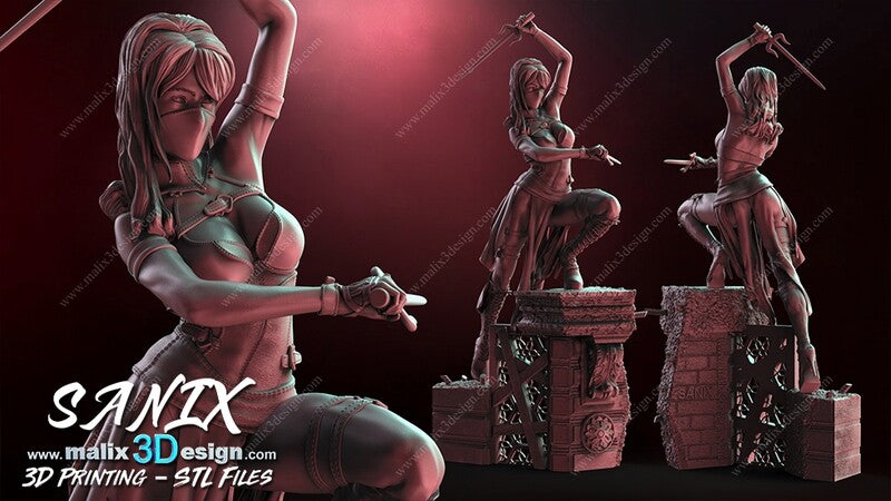 ELEKTRA 3D Printed Resin Figure Model Kit FunArt | Diorama by SANIX3D UNPAINTED GARAGE KIT