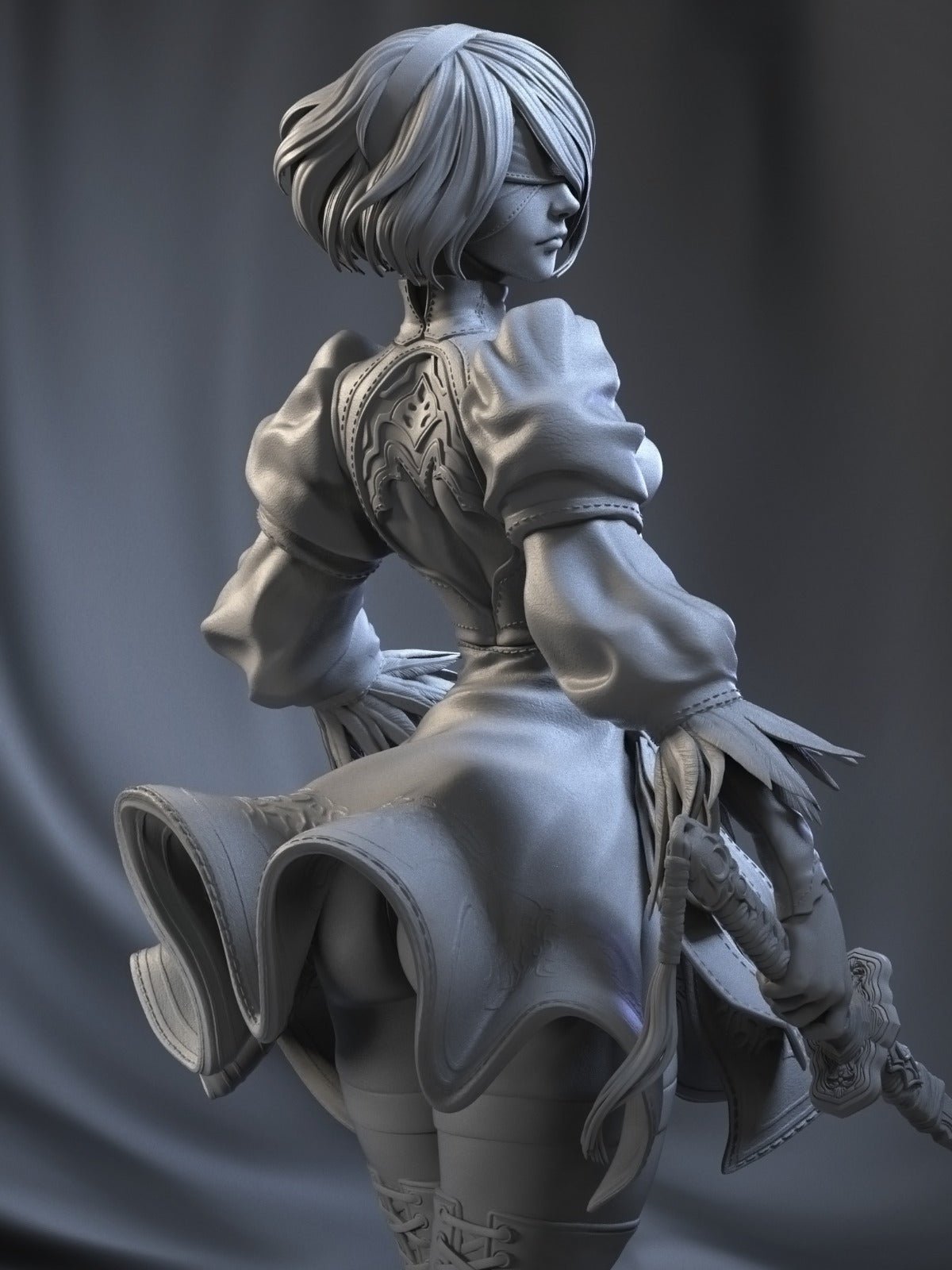 2B 3D Printed Miniature FunArt Statues & Figurines by ca_3d_art