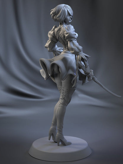 2B 3D Printed Miniature FunArt Statues & Figurines by ca_3d_art