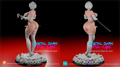 2B FUTA NSFW 3D Printed Miniature FunArt by Digital Dark Pin-Ups