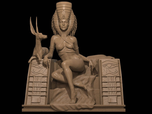 Cleopatra 3D-gedruckte Miniatur-Fanart von ca_3d_art