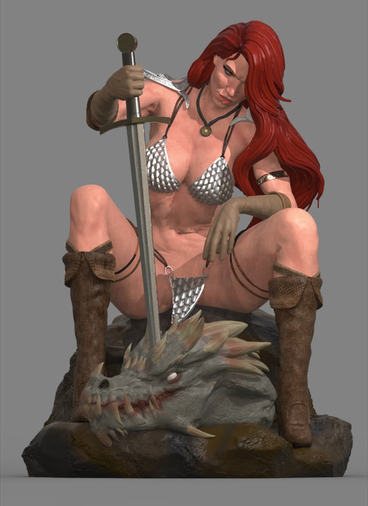 Red Sonja Figura impresa en 3D Fanart por ca_3d_art