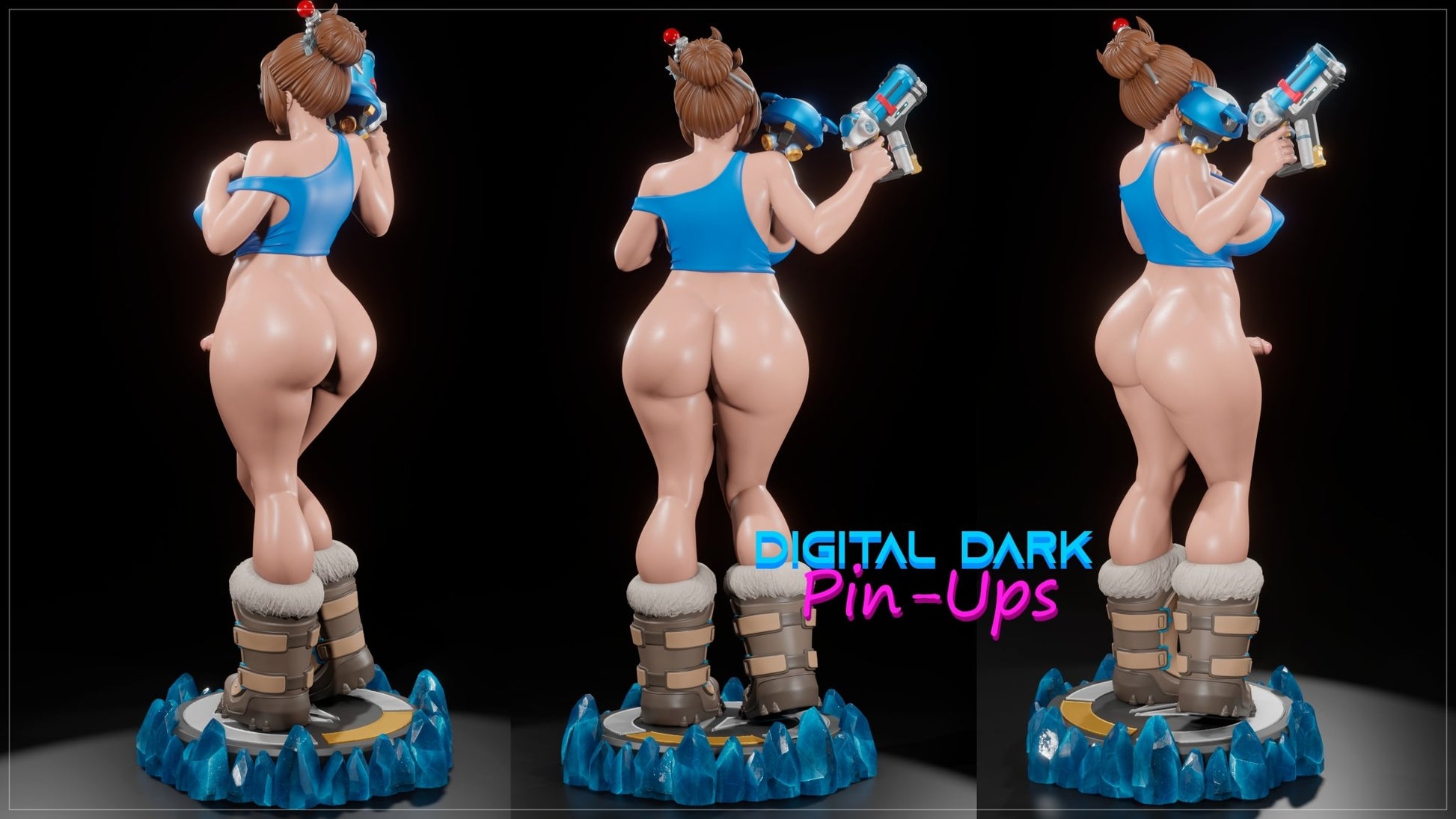Adult Resin model kit FUTA MEI FunArt by Digital Dark Pin-Ups Statues & Figurines