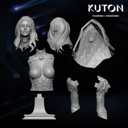 Alicia BUST 3d printed Resin Figure Model Kit miniatures scale models Fun Art by KUTON