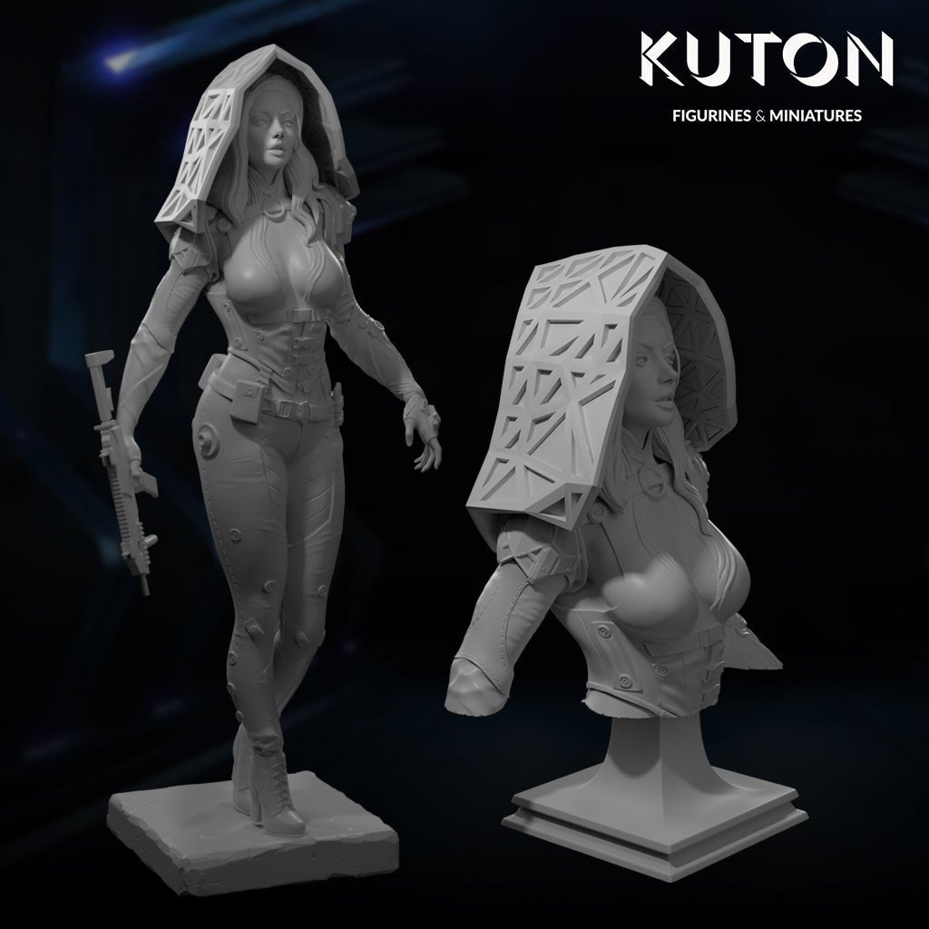 Alicia DIORAMA 3d printed Resin Figure Model Kit miniatures figurines collectibles and scale models UNPAINTED Fun Art by KUTON FIGURINES