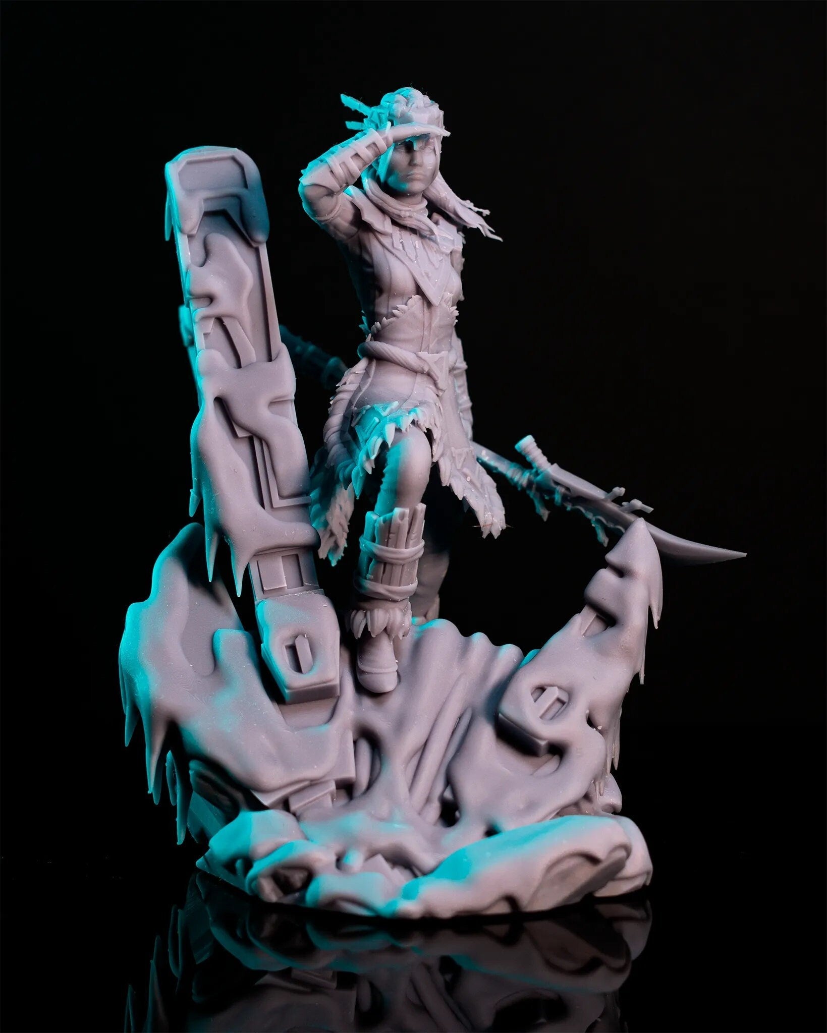 Aloy 3D printed miniatures figurines collectibles and scale models UNPAINTED Fun Art by h3LL creator