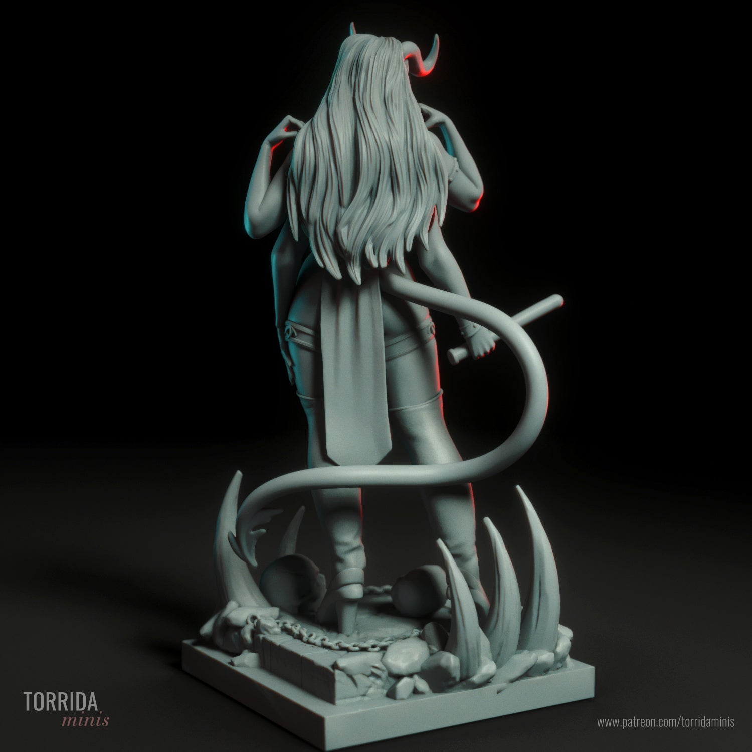Amaris Succubus 3d Printed miniature FanArt by Torrida Minis Statues & Figurines