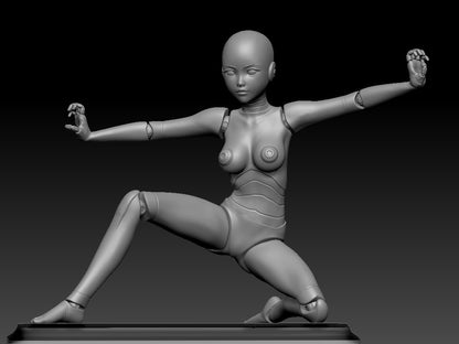 NSFW Resin Miniature Android Girl NSFW 3D Printed Figurine Fanart Unpainted Miniature