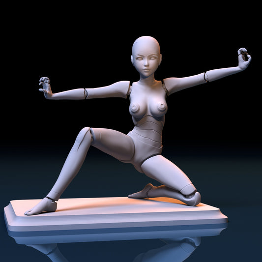 NSFW Resin Miniature Android Girl NSFW 3D Printed Figurine Fanart Unpainted Miniature