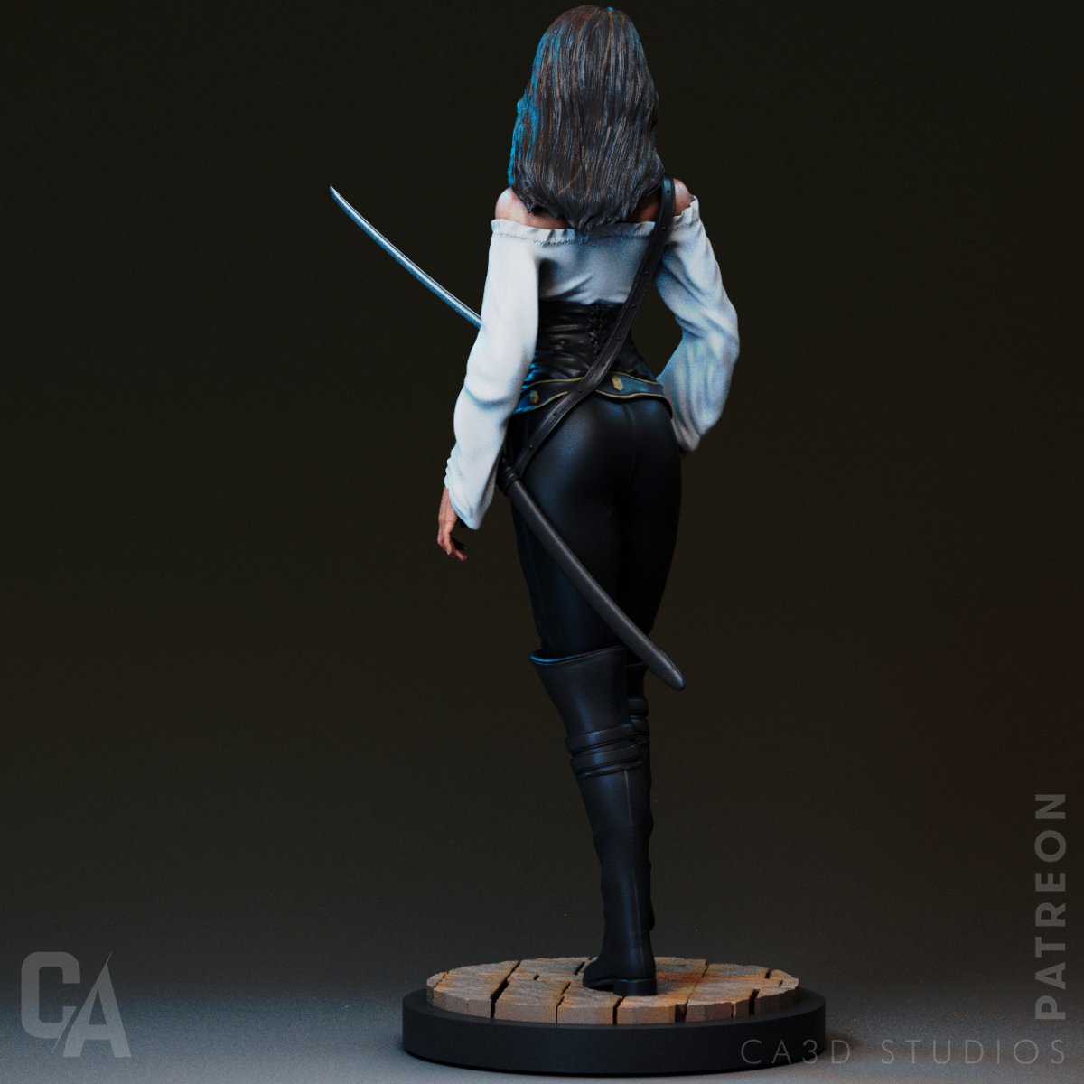 Angelica Teach 3d printed Miniature Scaled Statue Figure SFW NSFW