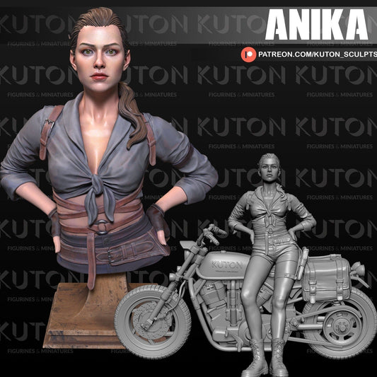 Anika DIORAMA 3d printed Resin Figure Model Kit miniatures figurines collectibles and scale models UNPAINTED Fun Art by KUTON FIGURINES
