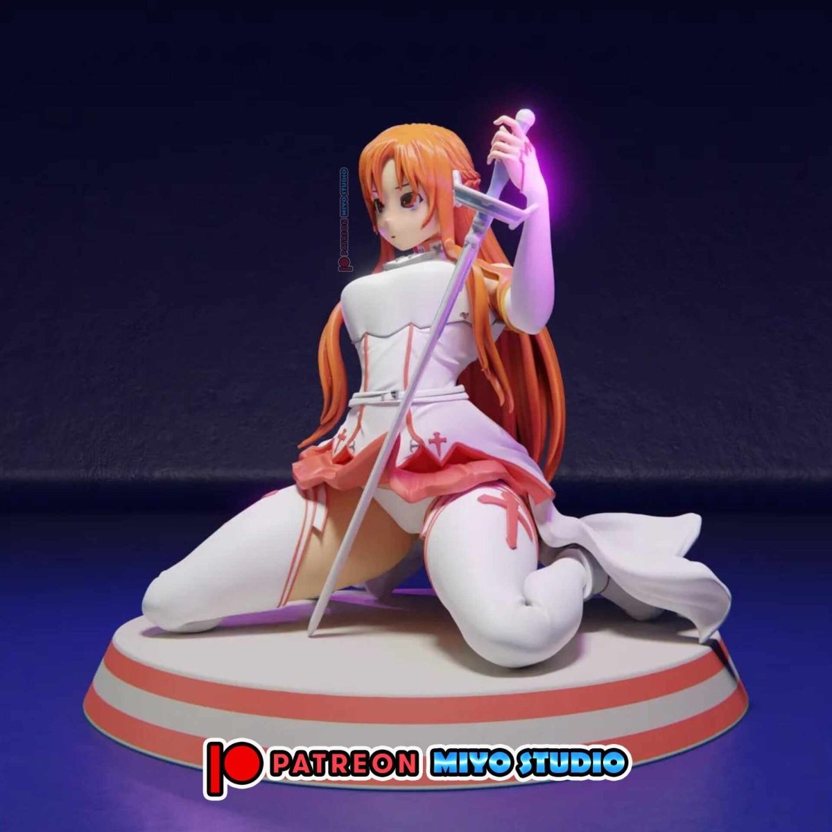 Anime Figure ASUNA Resin 3D Printed Fanart DIY Garage Kit , Unpainted , Sexy Miniature , Waifu , Adult Figurine ,