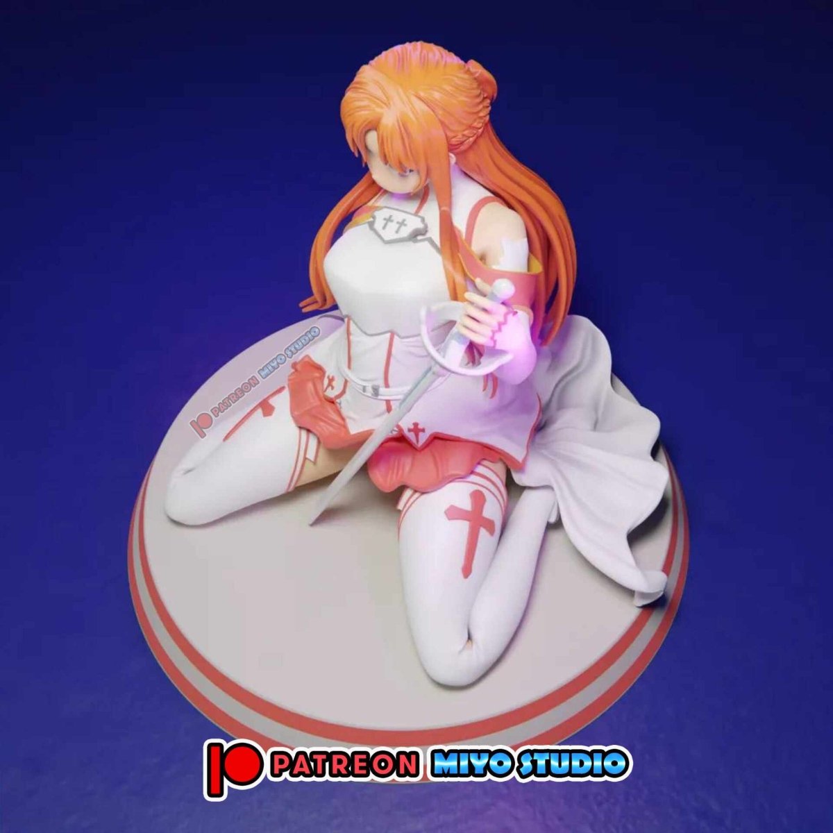 Anime Figure ASUNA Resin 3D Printed Fanart DIY Garage Kit , Unpainted , Sexy Miniature , Waifu , Adult Figurine ,