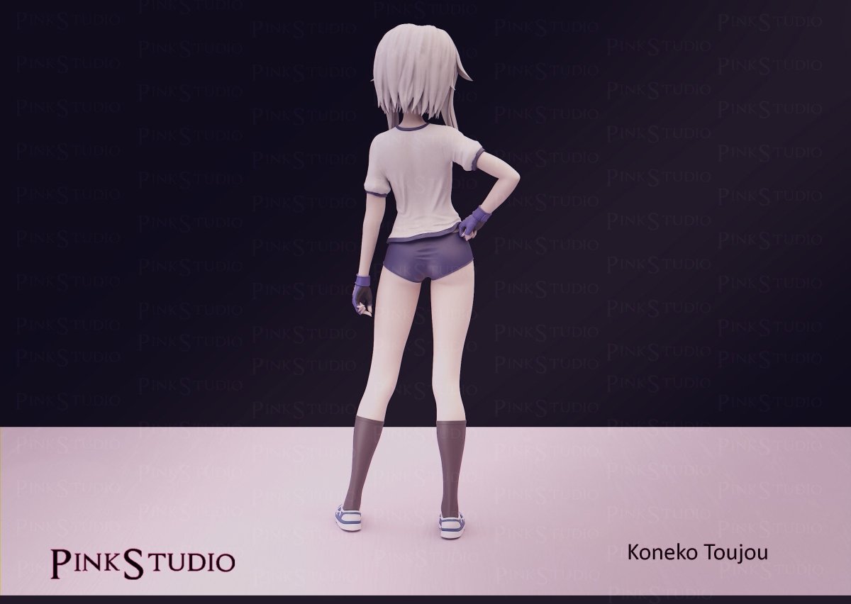Anime Figure Koneko 3D Printed Fanart DIY Garage Kit , Unpainted , Sexy Miniature , Naked Waifu