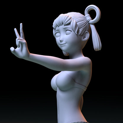 Anime Girl 4 3D Printed Figurine Scaled Models