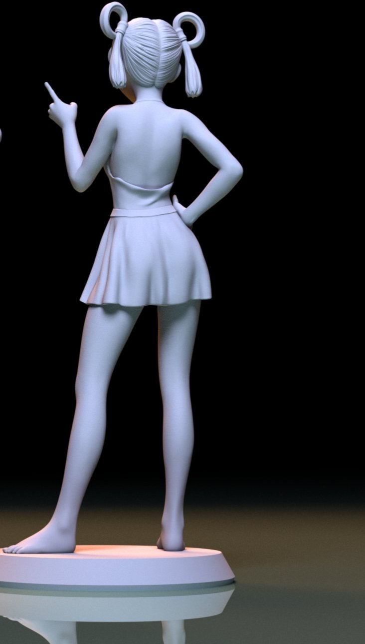 Anime Girl 5 3D Printed Figurine Scaled Models