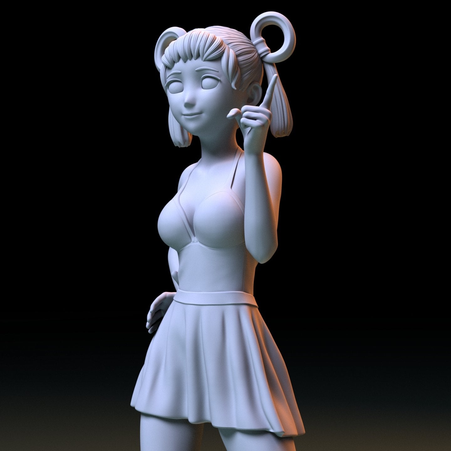 Anime Girl 5 3D Printed Figurine Scaled Models