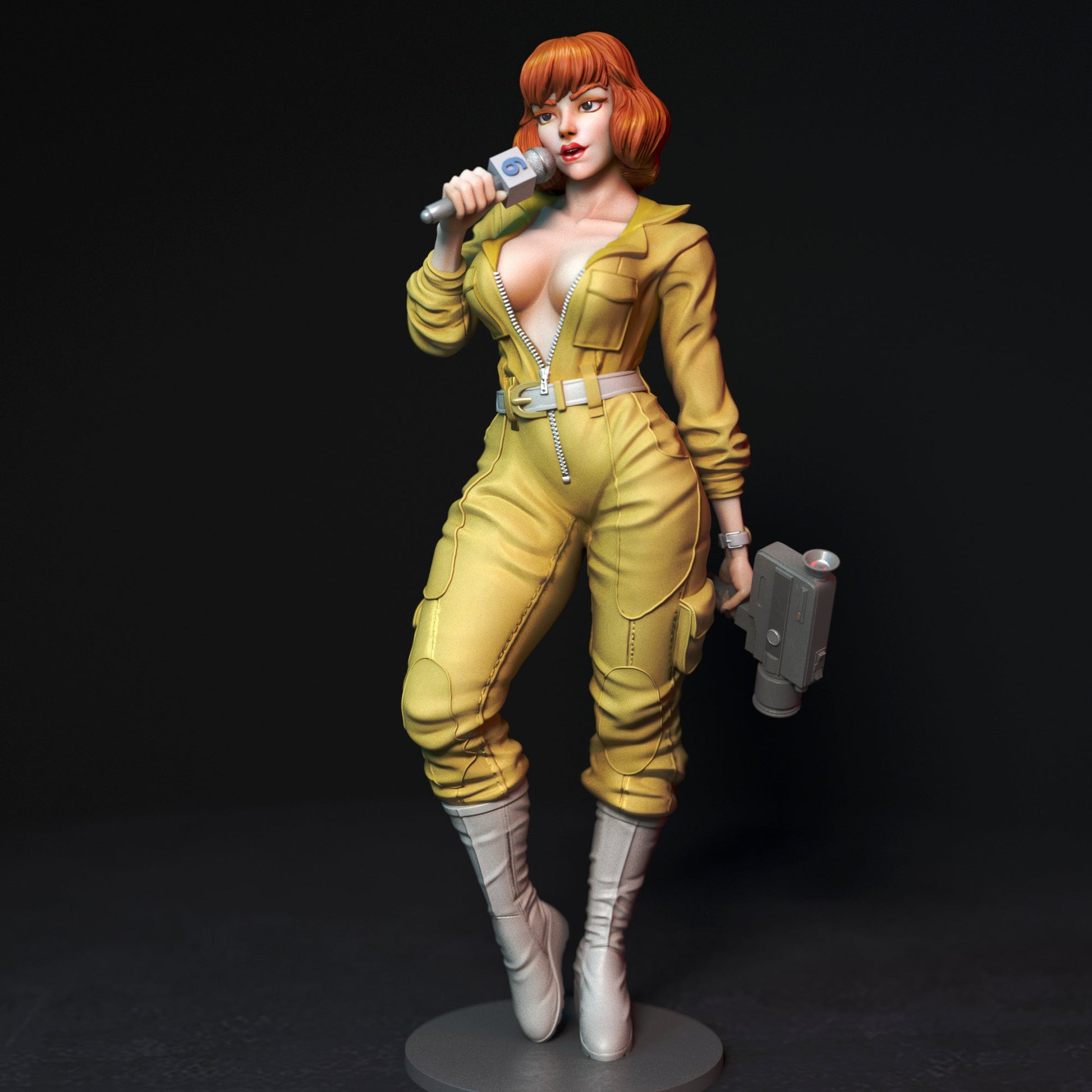 April O'Neil Pin-Up 3D Printed Fanart Unpainted by Torrida Minis