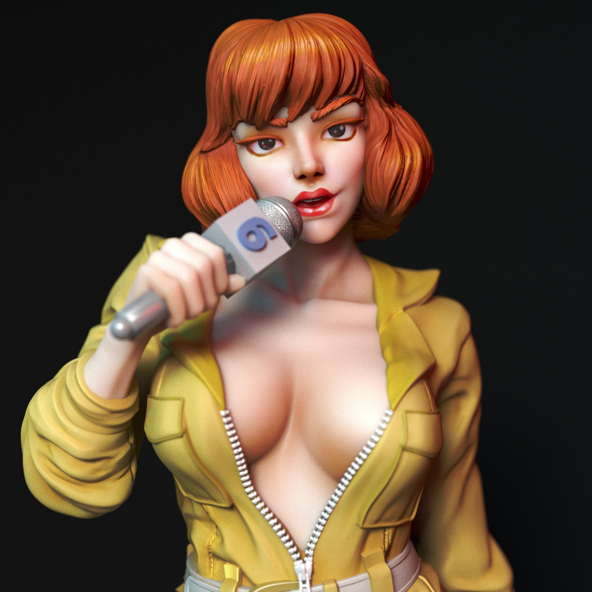 April O'Neil Pin-Up 3D Printed Fanart Unpainted by Torrida Minis