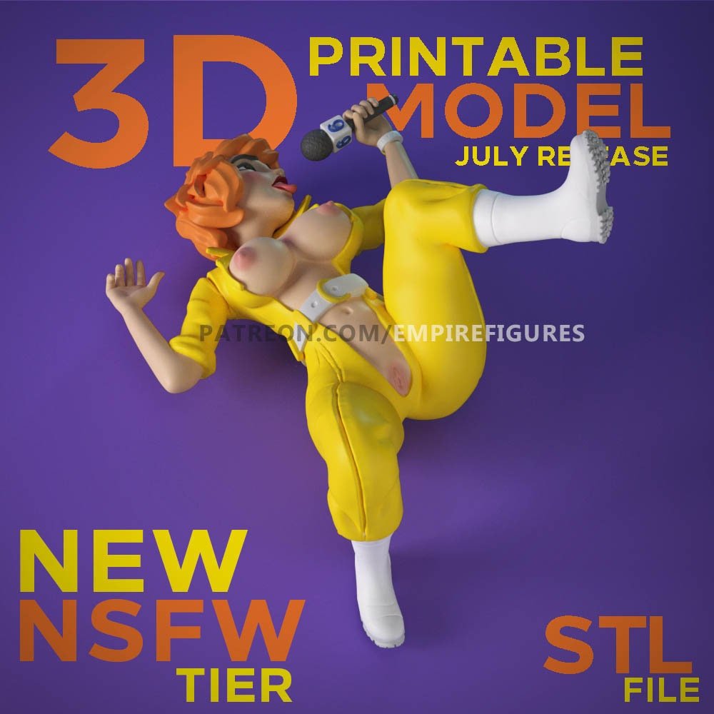 April O'Neil Teenage Mutant Ninja Turtles | 3D Printed | Fun Art | Unpainted | NSFW Version | Figurine | Figure | Miniature | Sexy |