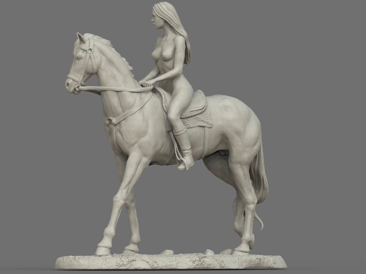 ARWEN on Horse NSFW 3D Printed figurine Fanart by ca_3d_art