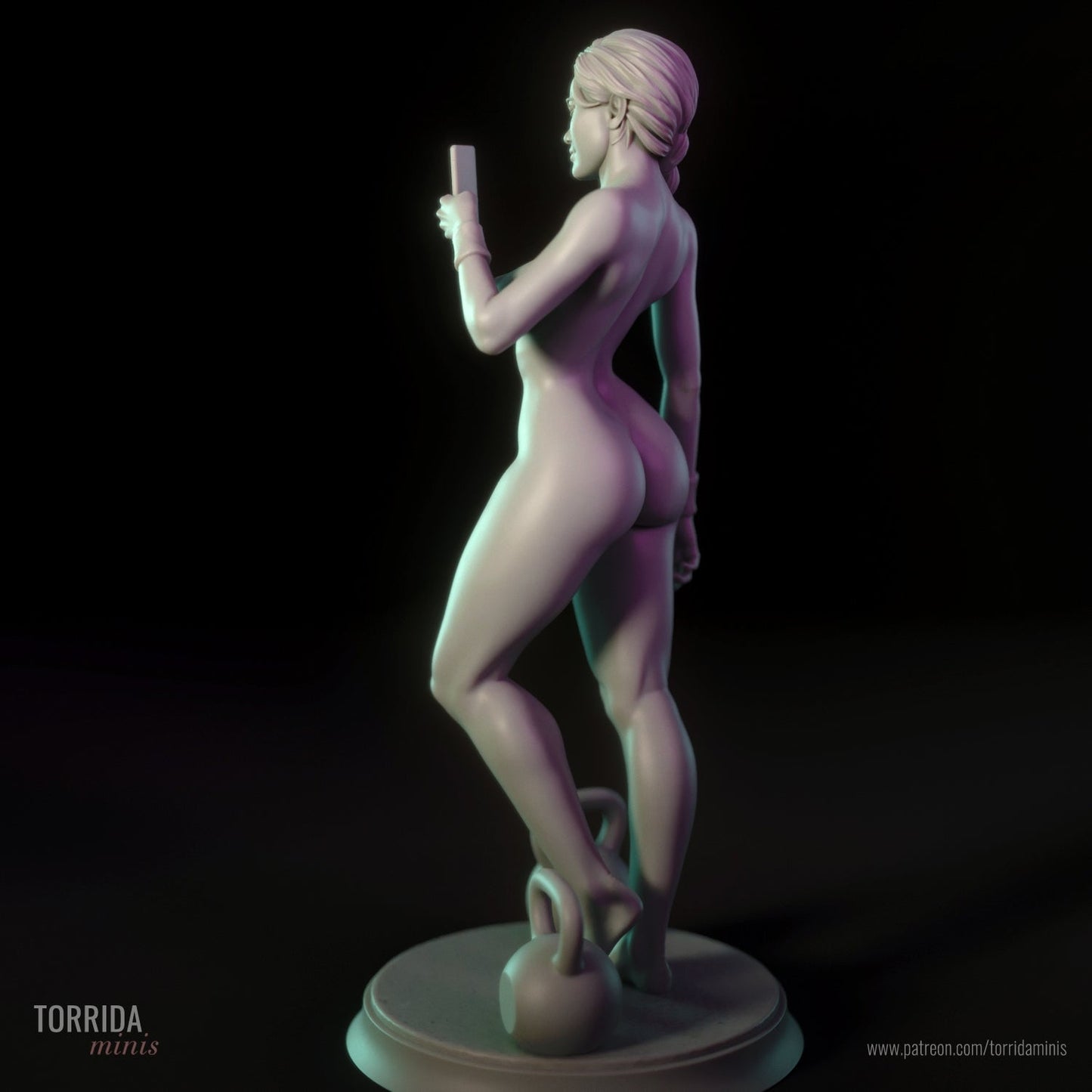 Ashley NSFW 3d Printed miniature FanArt by Torrida Statues & Figurines
