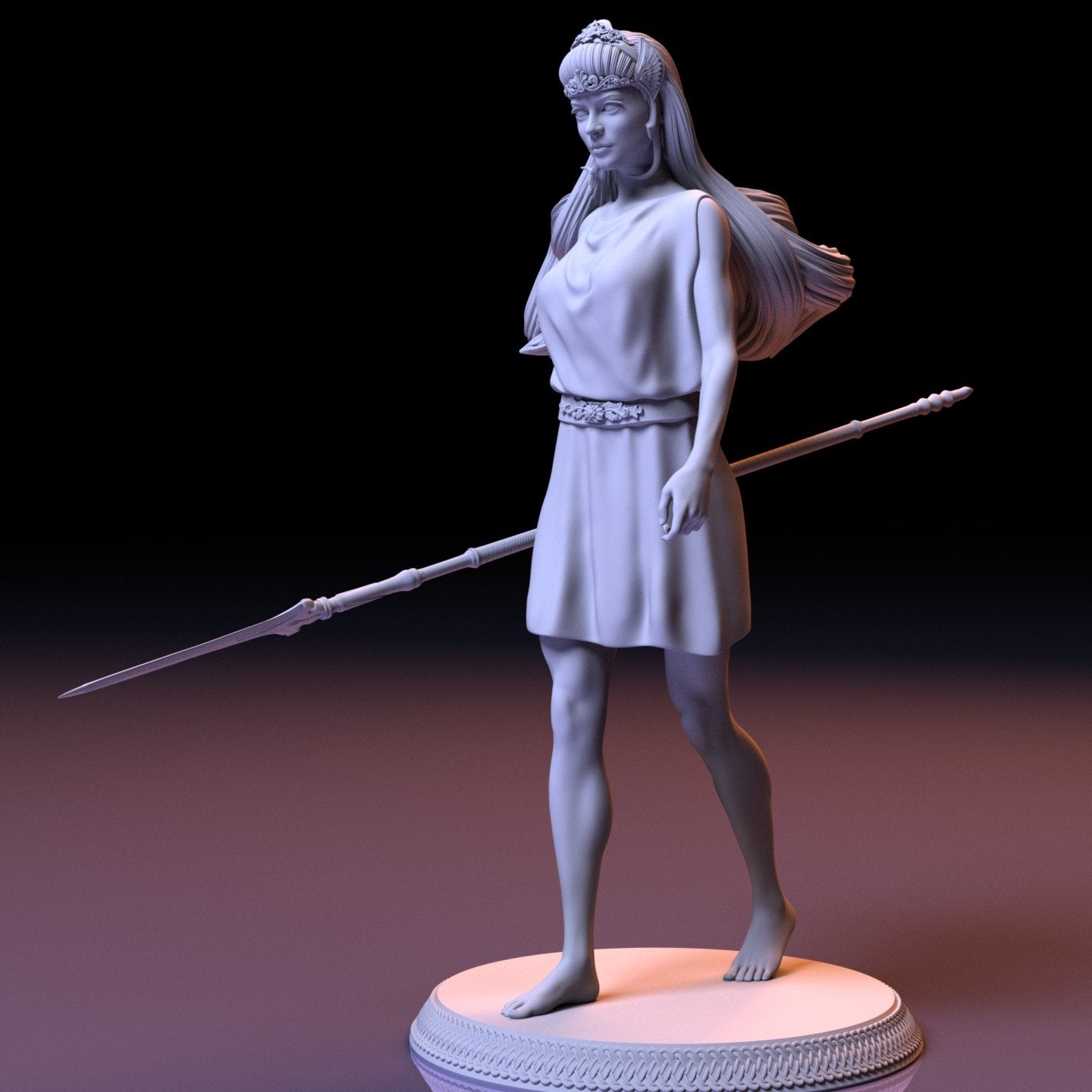 Athena Goddess 3D Printed Figurine Scaled Models Collectibles
