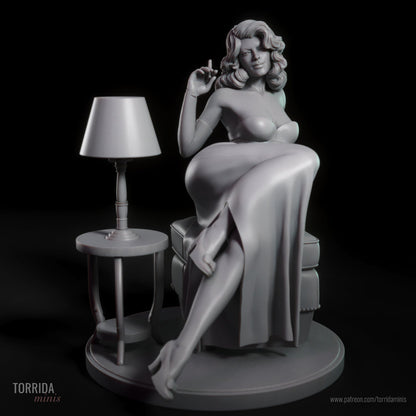 Ava Glamour Girl Pin-up 3d Printed miniature FanArt by Torrida