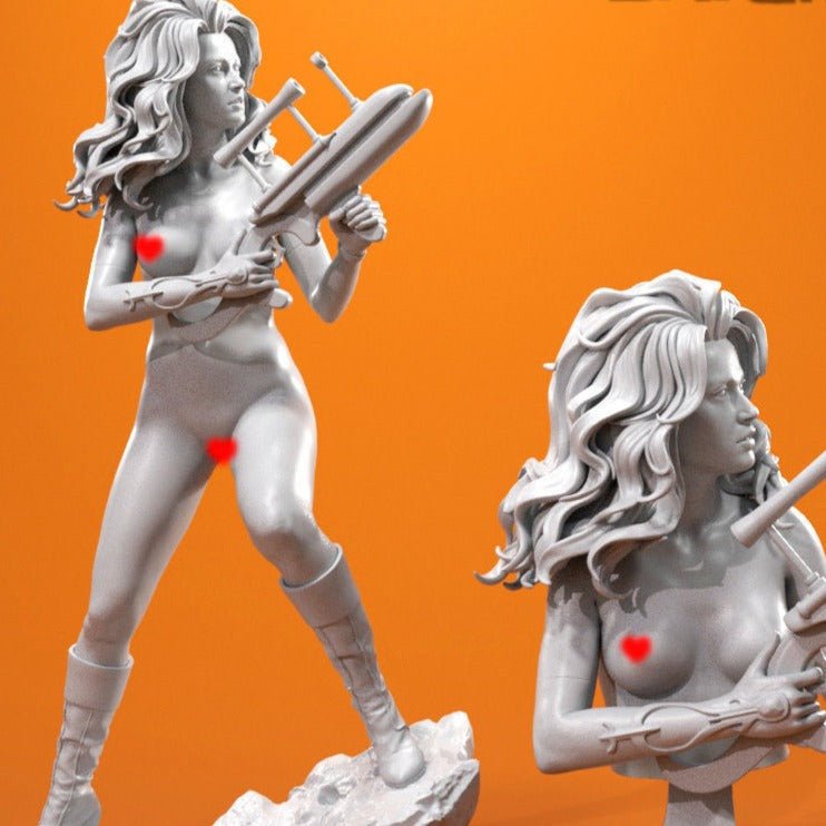 Barbarella NSFW 3d printed Resin Figure Model Kit figurines scale models Fun Art by KUTON