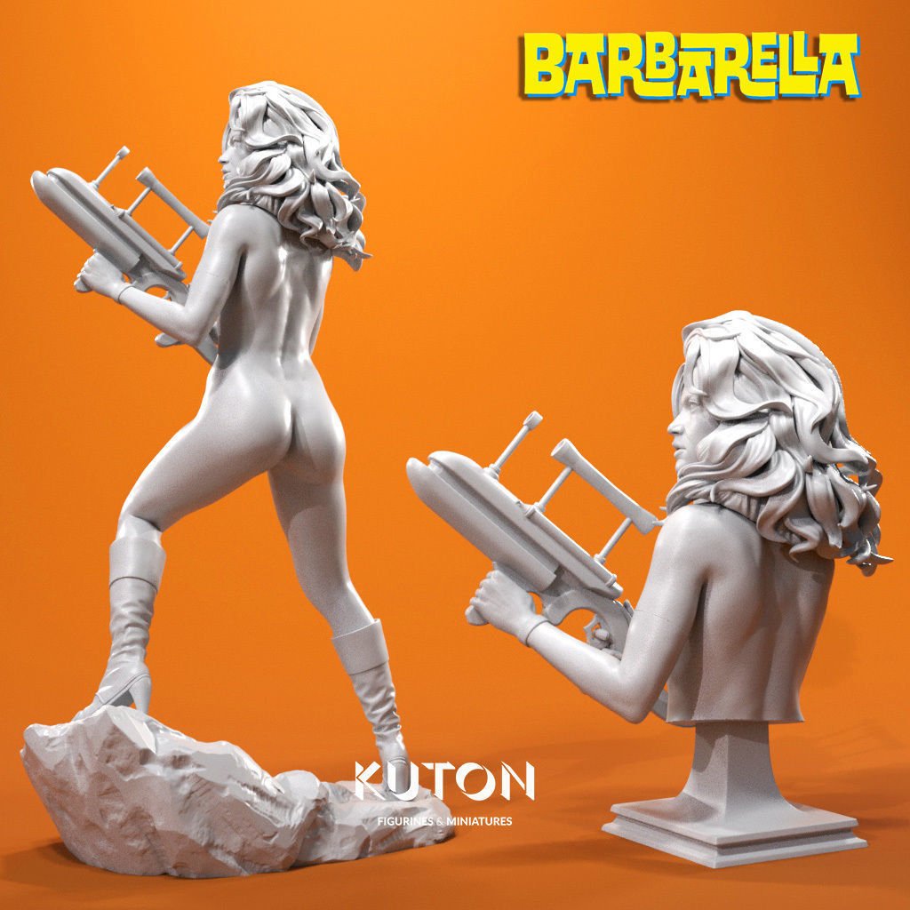 Barbarella NSFW 3d printed Resin Figure Model Kit figurines scale models Fun Art by KUTON
