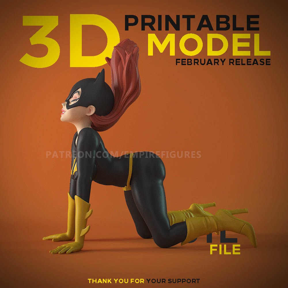 Batgirl 3D Printed Figurine Collectable Fanart DIY Kit Unpainted by EmpireFigures
