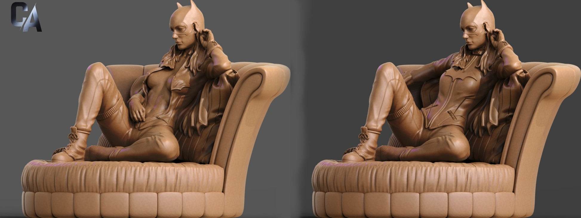 Batgirl 3D Printed Miniature Fanart by ca_3d_art Statues & Figurines & Collectible