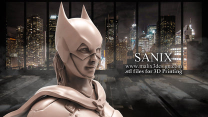 BATGIRL 3D Printed Resin Figure Model Kit FunArt | Diorama by SANIX3D UNPAINTED GARAGE KIT