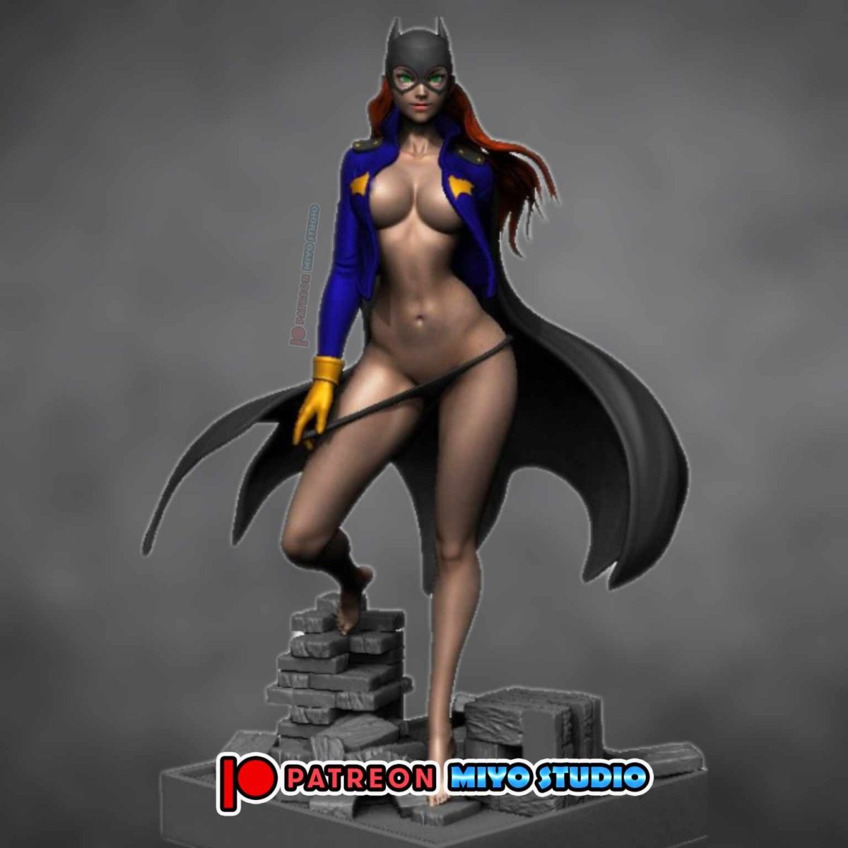 Batgirl Action Figure Resin 3D Printed SFW / NSFW Garage Kit , Unpainted , Adult Figurine ,