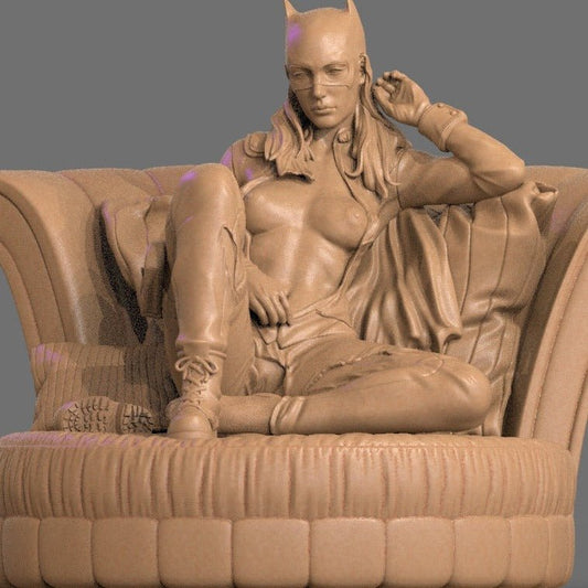 Batgirl NSFW 3D Printed Miniature Fanart by ca_3d_art Statues & Figurines