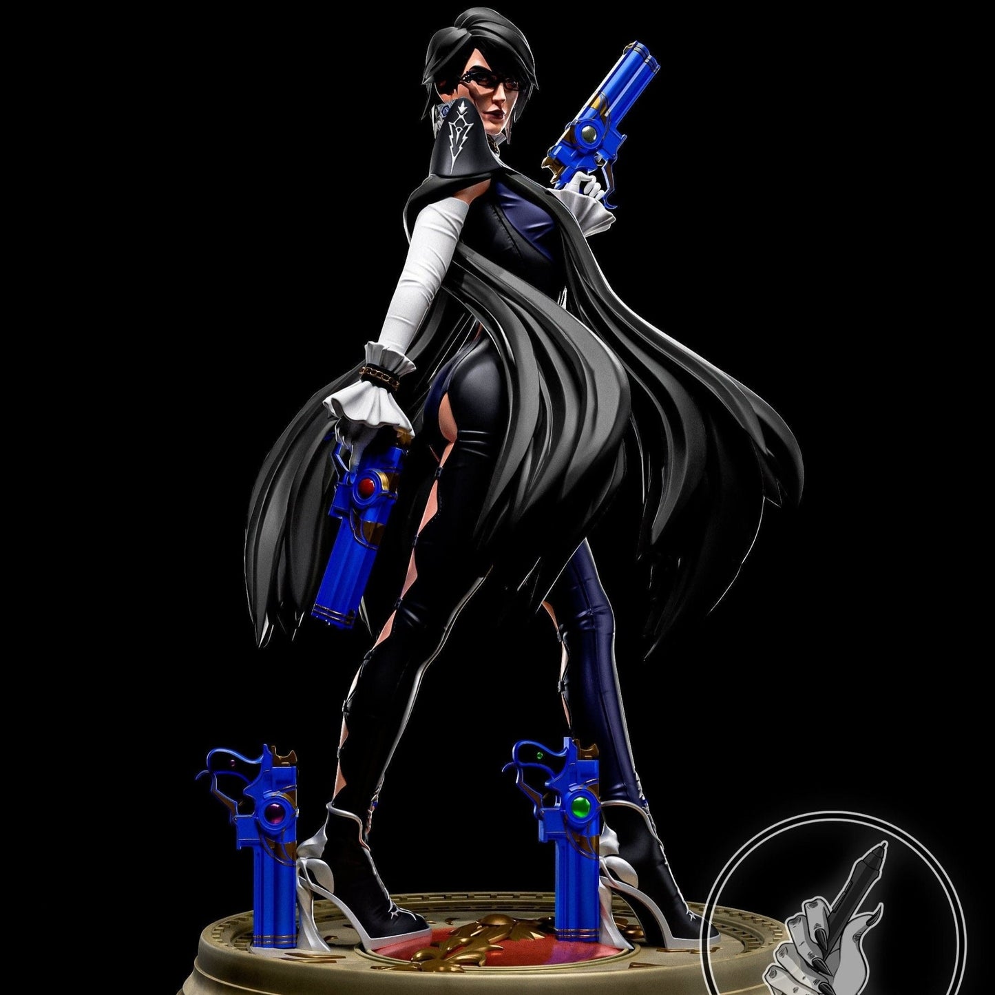 Bayonetta 3D printed miniatures figurines collectibles and scale models UNPAINTED Fun Art by h3LL creator