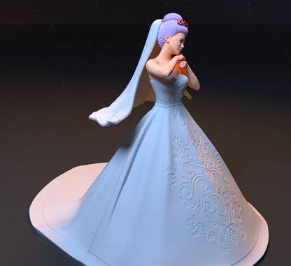 Beautiful Bride 3D Printed Figurine Miniature Collectibles