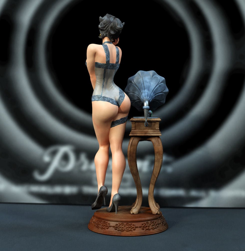 Betty Boop 3D Printed Miniature FunArt by EXCLUSIVE 3D PRINTS Scale Models Unpainted