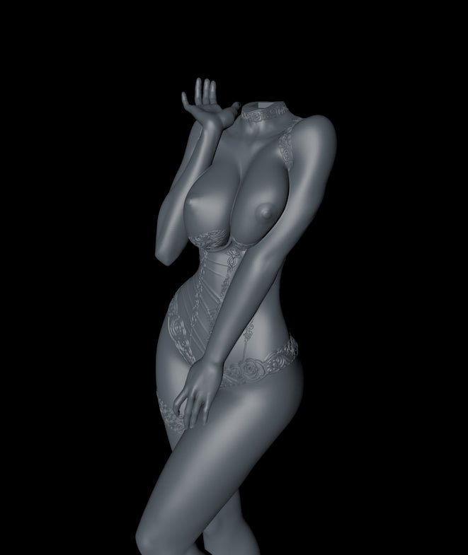 Betty Boop NSFW 3D Printed Miniature FunArt by EXCLUSIVE 3D PRINTS Scale Models Unpainted
